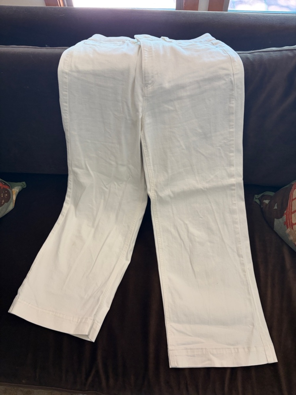 PAIGE Anessa Wide Leg Jean Light Ecru - Picture 2 of 4